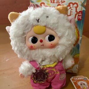 Baby Three Chinese Zodiac the Goat Plushie Bag Charm